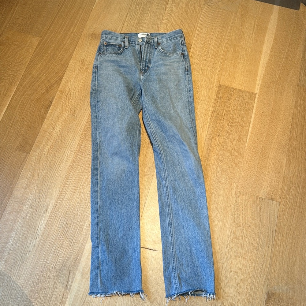 AGOLDE High Rise Straight Leg Jeans
